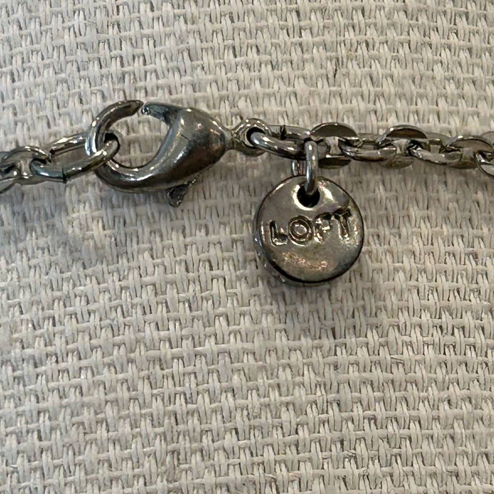 Loft Silver and Blue Beaded Necklace - Picture 6 of 7